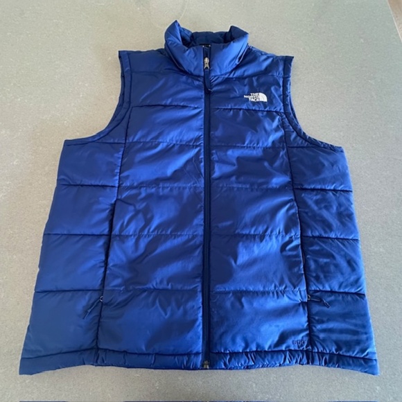 The North Face Men's Blue Puffer Vest - Picture 1 of 8